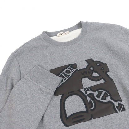 Hermes Sweat Cotton Gray Metallerie Au Carre L