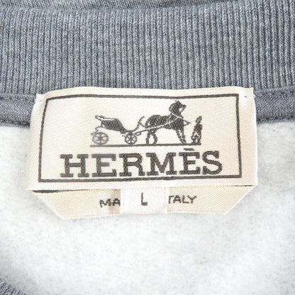 Hermes Sweat Cotton Gray Metallerie Au Carre L