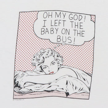 1980S Omg Left Baby On The Buss Flying Fish Shirt