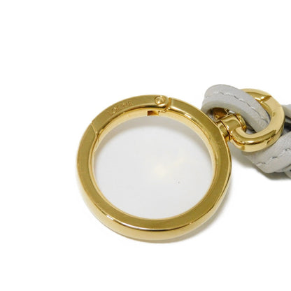 Loewe Key Ring C621232Xdb Calfskin Dark Yellow Logo Anagram Charm