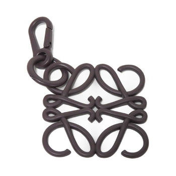 Loewe Key Ring C821232X10 Varnish Brass Dark Purple Logo Anagram Charm