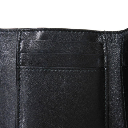Bvlgari Tri-Fold Wallet 293460 Denim Blue Compact Wallet Rfid Ic Chip Logo Clip Trifold Wallet