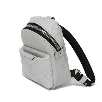 Louis Vuitton Key Ring M69318 Taiga Leather X Monogram Canvas Gray Coin Case Taiga Lama Monogram