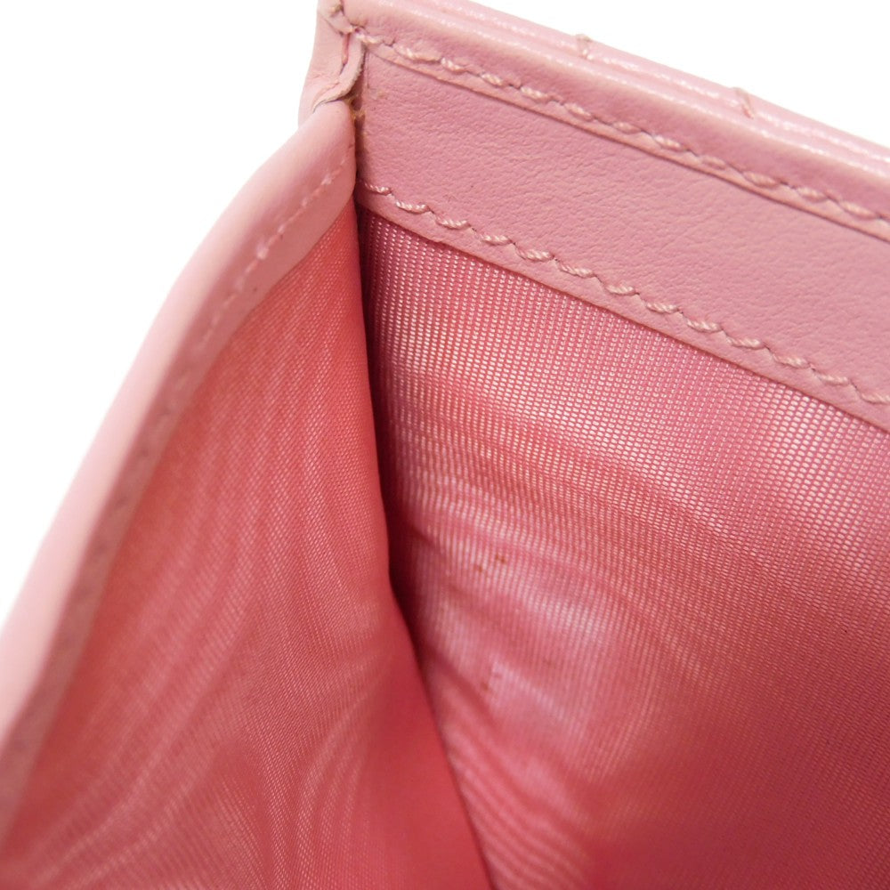 Gucci Bifold Wallet 625693 Dtd1T 5815 Calf Leather Wild Rose Chevron, In Good Condition Gg Marmont