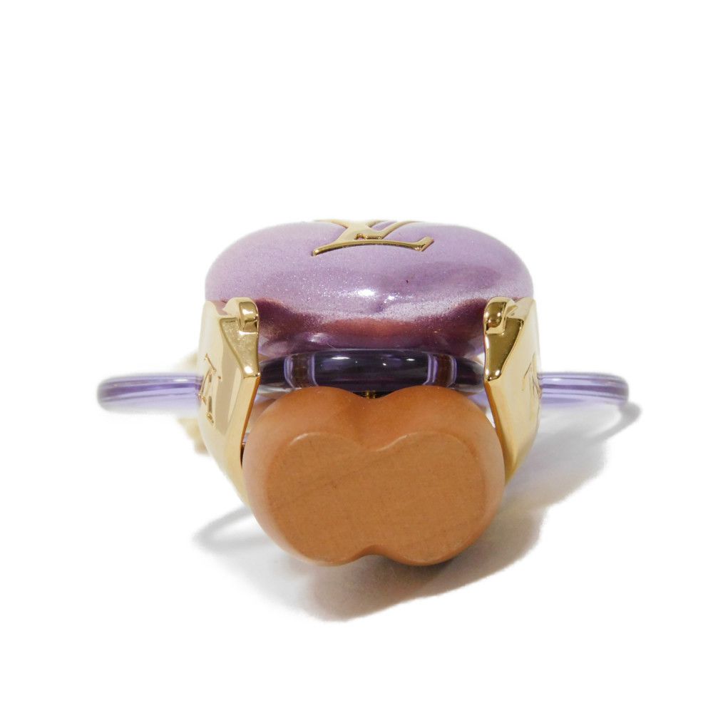 Louis Vuitton Key Ring M01546 Wood Multicolor Heart Glitter Plexiglass Purple Lv Logo Vivienne