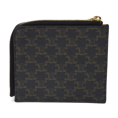 Celine Coin Case 10D882Ccp.04Lu Triomphe Canvas (Coating Processing) Black Foil Stamping Old Style