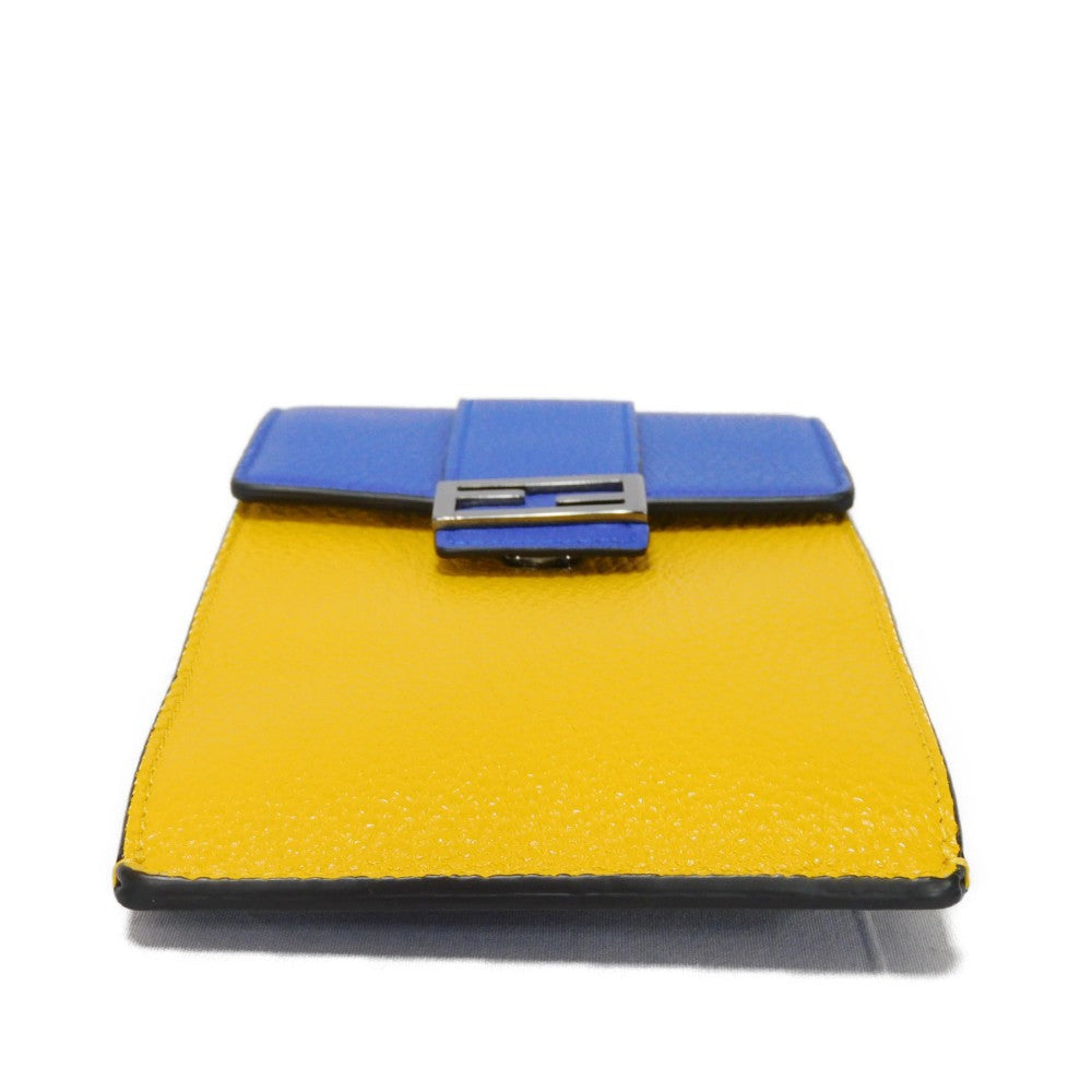 Fendi Shoulder Bag 7As120 E1C F1H8N Calf Leather (Embossed) Blue X Yellow X Red Tricolor Pochette