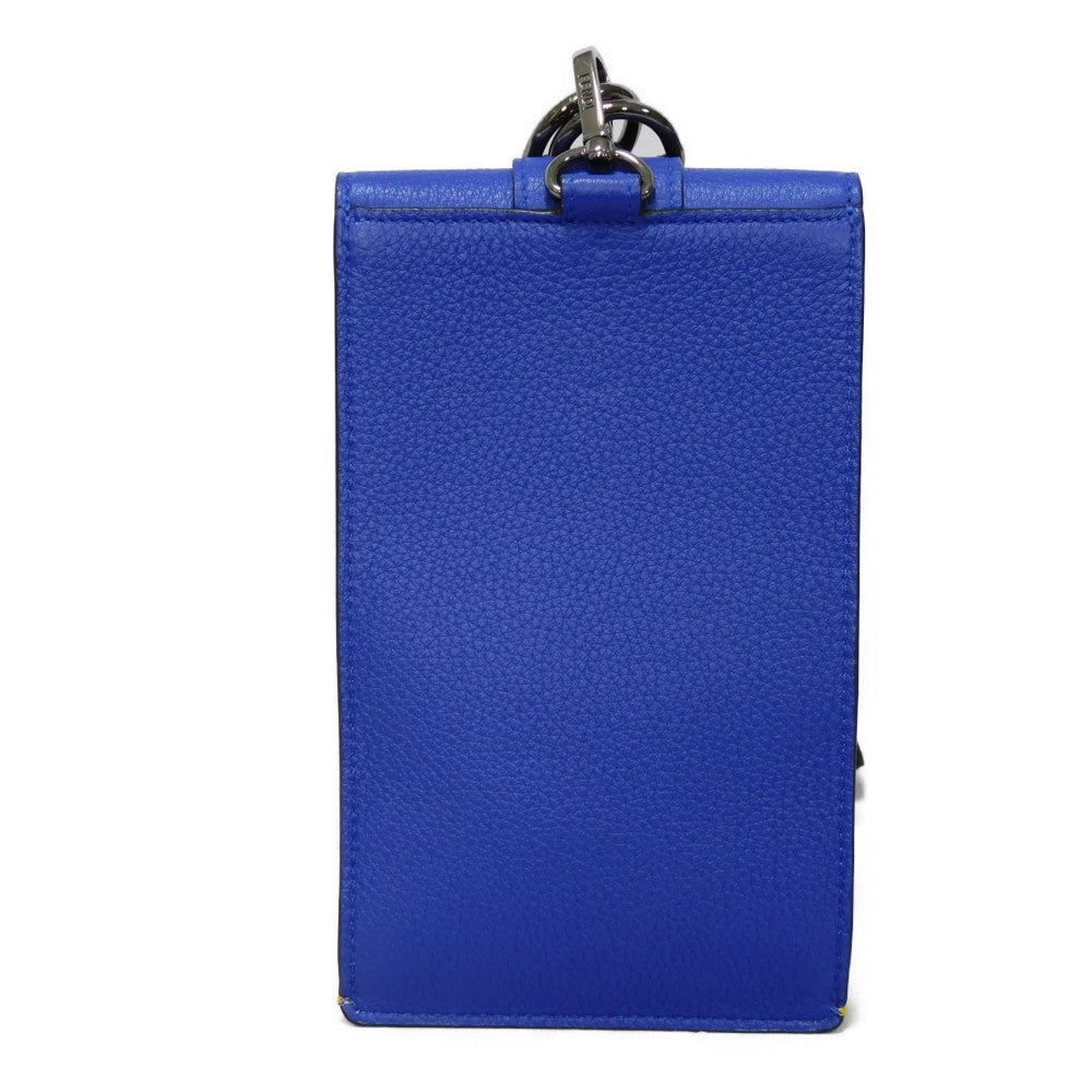 Fendi Shoulder Bag 7As120 E1C F1H8N Calf Leather (Embossed) Blue X Yellow X Red Tricolor Pochette