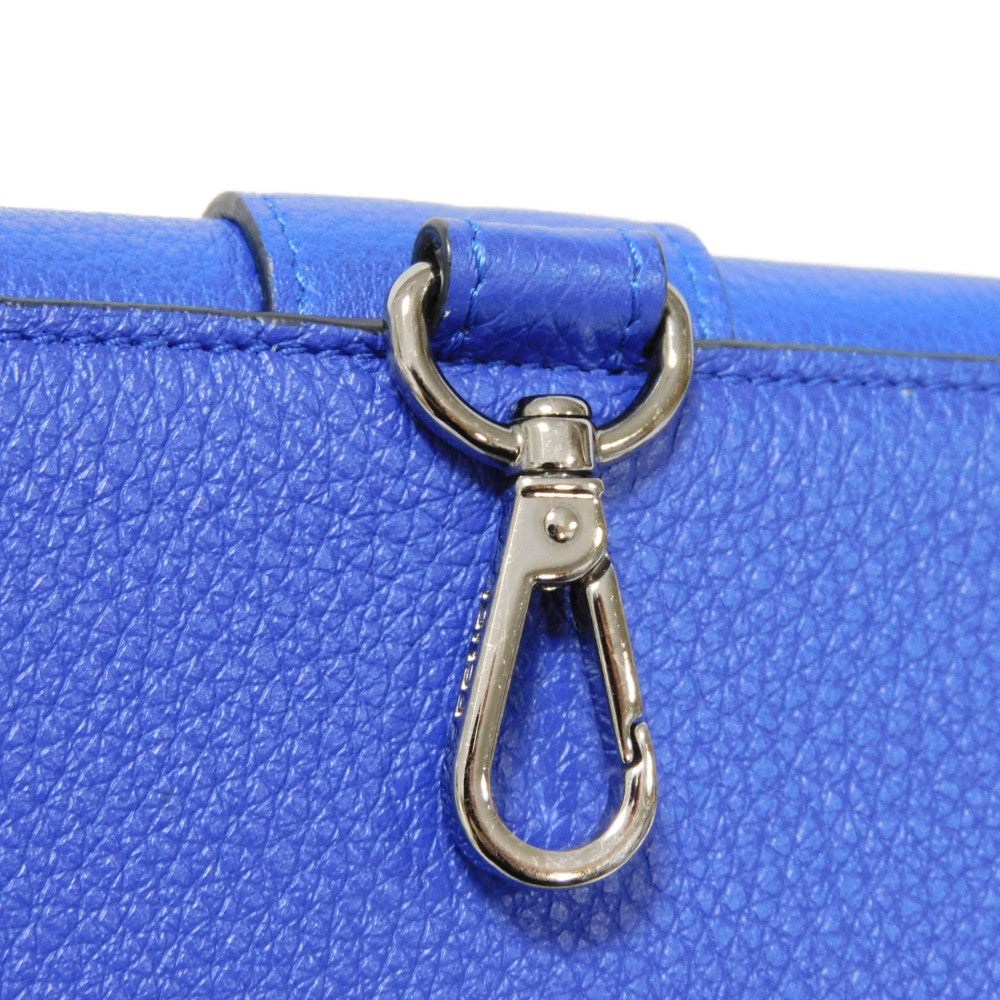 Fendi Shoulder Bag 7As120 E1C F1H8N Calf Leather (Embossed) Blue X Yellow X Red Tricolor Pochette