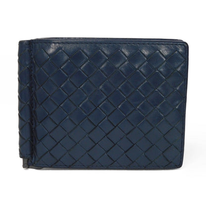 Bottegaveneta Bifold Wallet 390877 V001N 4130 Calfskin Celeste Intrecciato Money Clip Wallet Mens