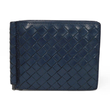 Bottegaveneta Bifold Wallet 390877 V001N 4130 Calfskin Celeste Intrecciato Money Clip Wallet Mens