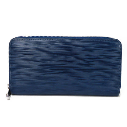Louis Vuitton Long Wallet Purse M61873 Epi Leather Andigo Blue New Lv Logo Dark Blue Navy Zip