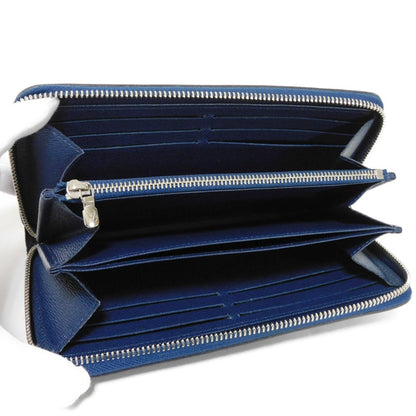 Louis Vuitton Long Wallet Purse M61873 Epi Leather Andigo Blue New Lv Logo Dark Blue Navy Zip