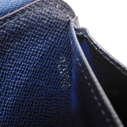 Louis Vuitton Long Wallet Purse M61873 Epi Leather Andigo Blue New Lv Logo Dark Blue Navy Zip