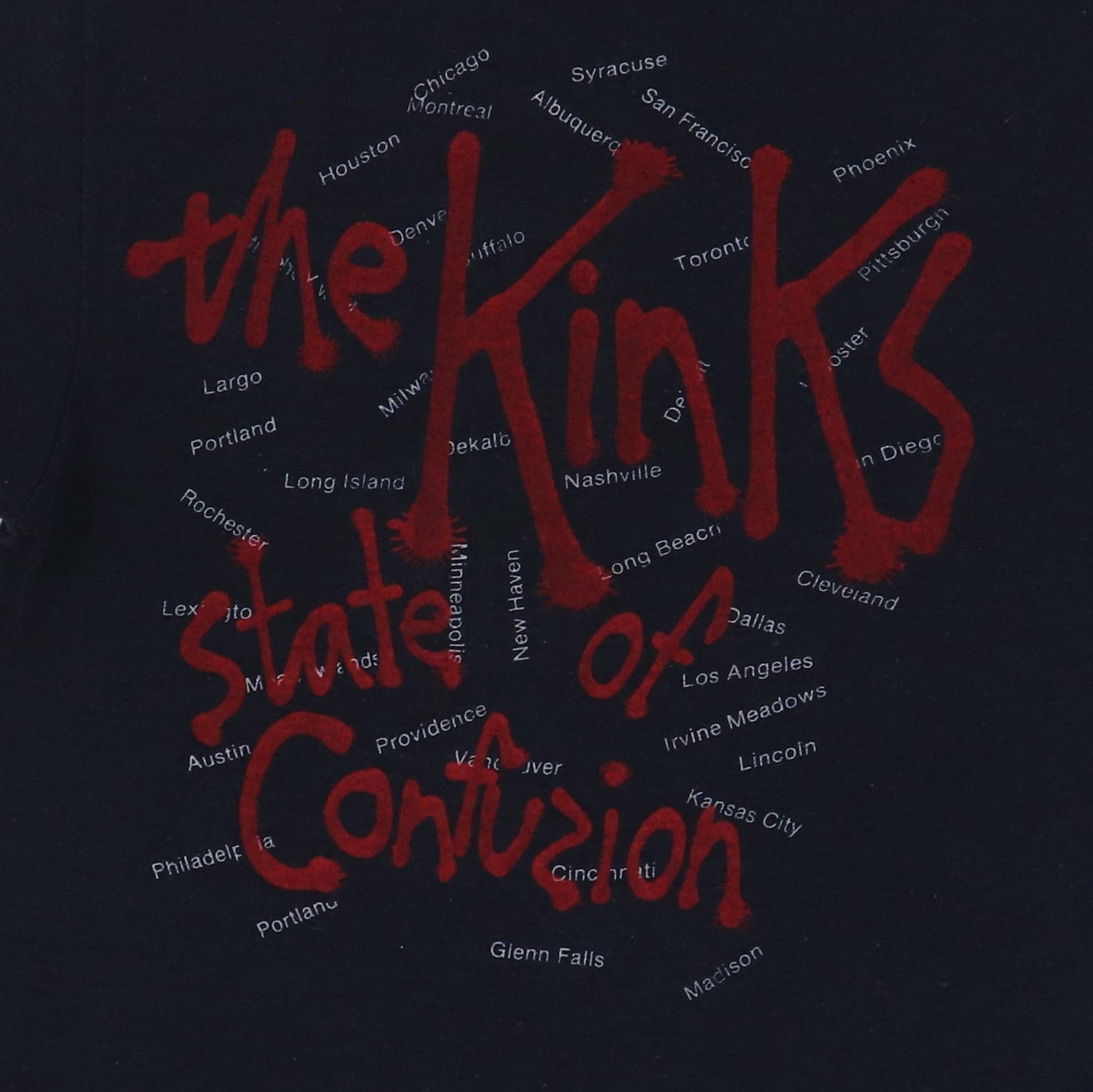 1983 The Kinks State Of Confusion Tour Shirt