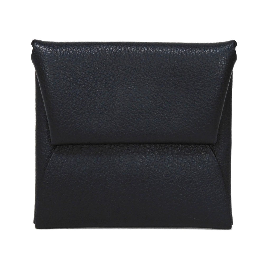 Hermes Coin Case Evercolor Cavan Evercolor Black Dark Navy Navy Snap Button Coin Pocket Wallet