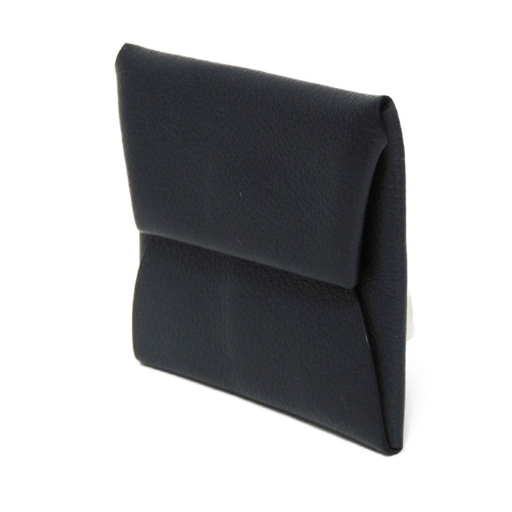 Hermes Coin Case Evercolor Cavan Evercolor Black Dark Navy Navy Snap Button Coin Pocket Wallet