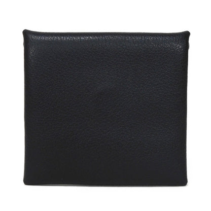Hermes Coin Case Evercolor Cavan Evercolor Black Dark Navy Navy Snap Button Coin Pocket Wallet