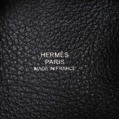 Hermes Coin Case Evercolor Cavan Evercolor Black Dark Navy Navy Snap Button Coin Pocket Wallet