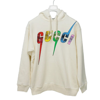 Gucci Hoodie 469251 Xja0E 9230 Cotton Ivory M Bijou Beads Multicolor Logo Braided Sequin Hoodie