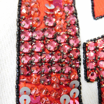 Gucci Hoodie 469251 Xja0E 9230 Cotton Ivory M Bijou Beads Multicolor Logo Braided Sequin Hoodie