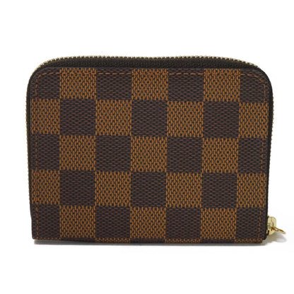 Louis Vuitton Coin Case N63070 Damier Canvas X Grain Leather (Embossed) Brown Good Condition Logo