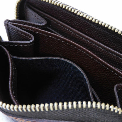 Louis Vuitton Coin Case N63070 Damier Canvas X Grain Leather (Embossed) Brown Good Condition Logo