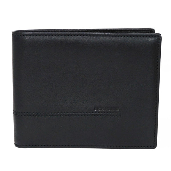 Dior Homme Bifold Wallet Smooth Calfskin Leather Black Smooth Calfskin Billfold Card Case Pass Case