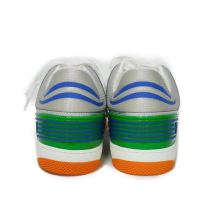 Gucci Sneakers 722429 Aaa9I 8141 Fabric X Rubber Sole Silver Green Low Top Unused Interlocking G