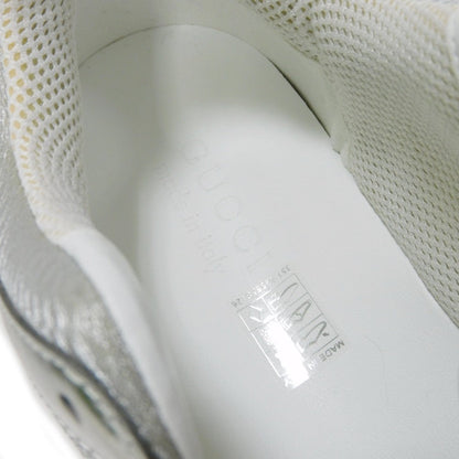 Gucci Sneakers 722429 Aaa9I 8141 Fabric X Rubber Sole Silver Green Low Top Unused Interlocking G