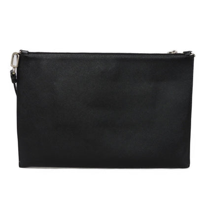 Prada Shoulder Bag 2Vh073 2Bov F0C5Z Safiano Leather (Stamped) Black Saffiano 2Way Triangle Logo