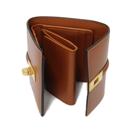 Celine Tri-Fold Wallet 10F523Cq7.04Lu Satin Calfskin Brown Current Calfskin Brown Turnlock Sese