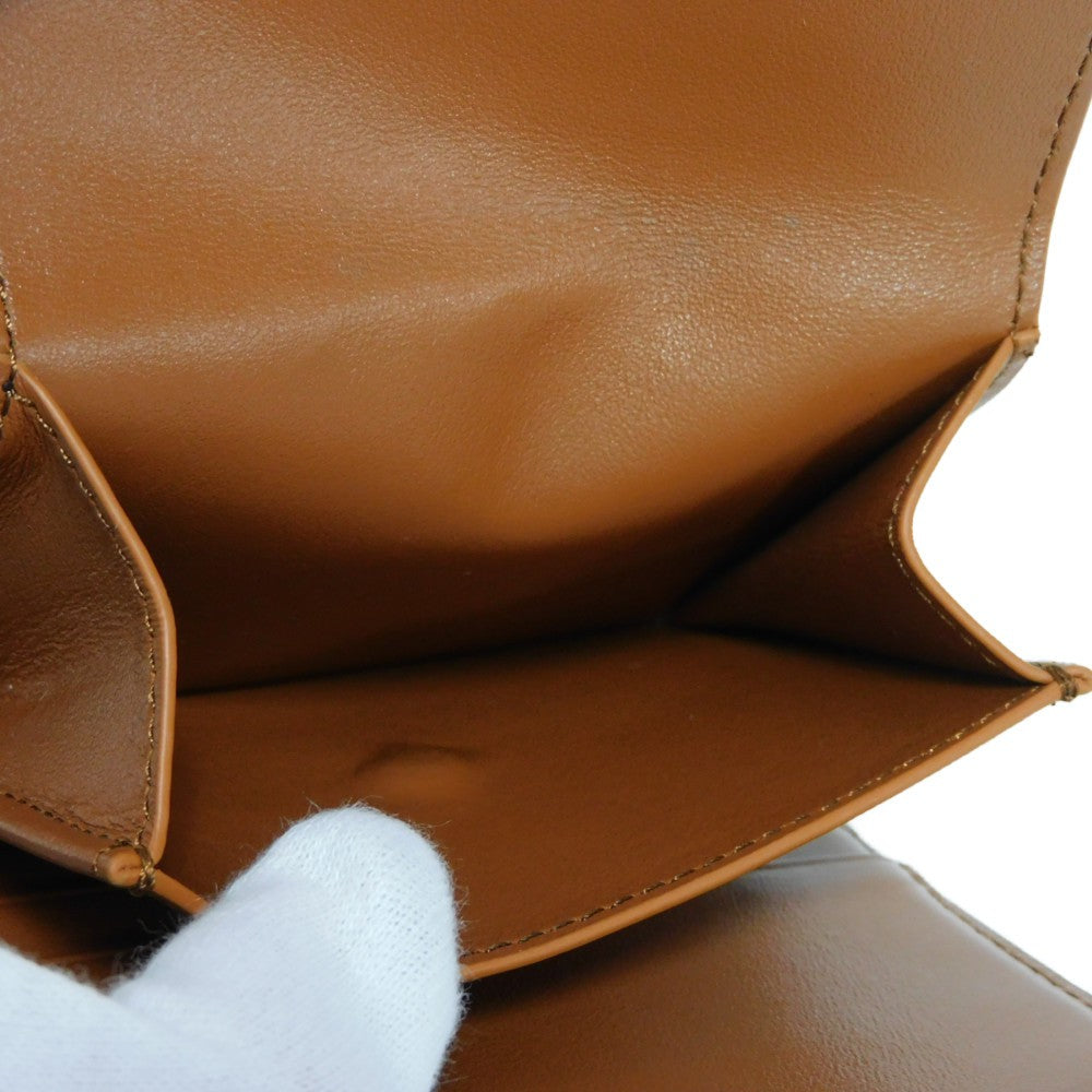 Celine Tri-Fold Wallet 10F523Cq7.04Lu Satin Calfskin Brown Current Calfskin Brown Turnlock Sese