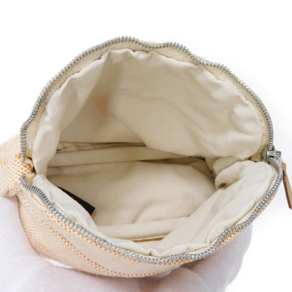 Hermes Clutch Bag Tower Ash Ecru H Logo Embroidered Cotton Orange H Mark Bolide Pouch Minimini 16