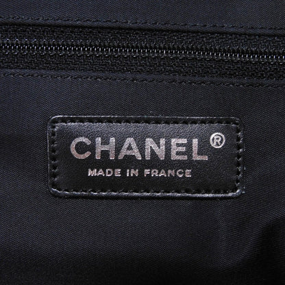 Chanel Tote Bag A15991 Nylon Jacquard X Calfskin Brown Cc Mark Nylon Jacquard Calfskin 10 Series