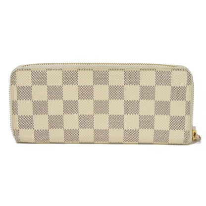 Louis Vuitton Long Wallet Purse N61264 Damier Azur Canvas X Grained Leather (Embossed) Rose