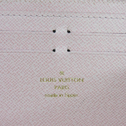 Louis Vuitton Long Wallet Purse N61264 Damier Azur Canvas X Grained Leather (Embossed) Rose