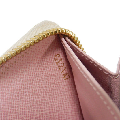 Louis Vuitton Long Wallet Purse N61264 Damier Azur Canvas X Grained Leather (Embossed) Rose