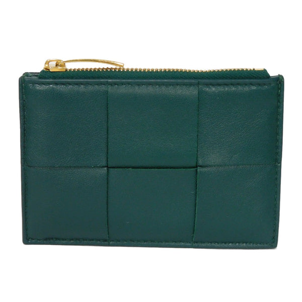 Bottegaveneta Coin Case 765460 Vcqc4 3049 Lambskin X Calfskin Emerald Green Current Rfid Ic Chip