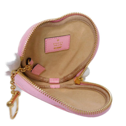 Gucci Coin Case 701062 U22Ag 5964 Textured Leather Light Pink Banana Bolt Inazuma Unused Logo