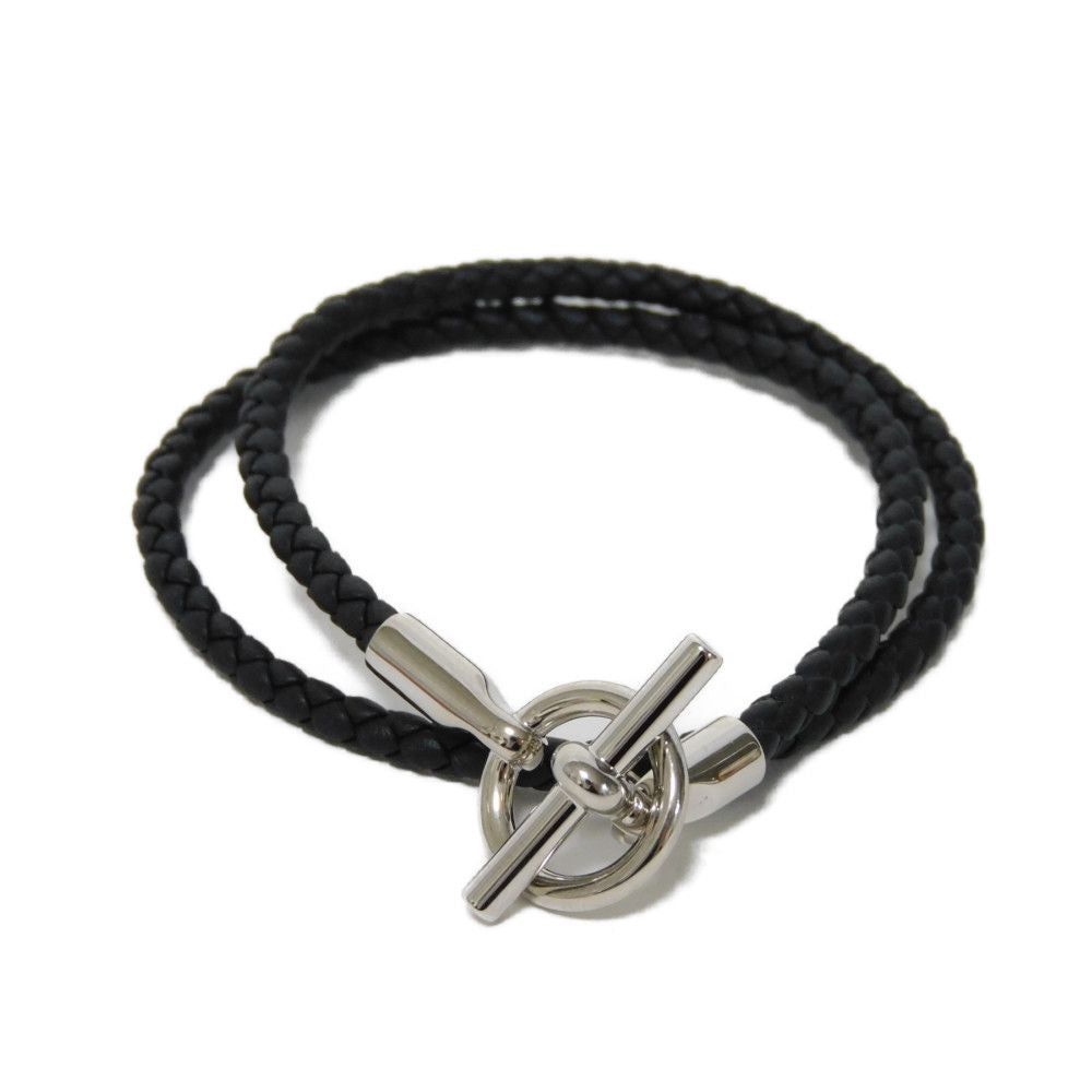 Hermes Bracelet H071689 Vaux Swift Black T Bar Grennan De Bourtour