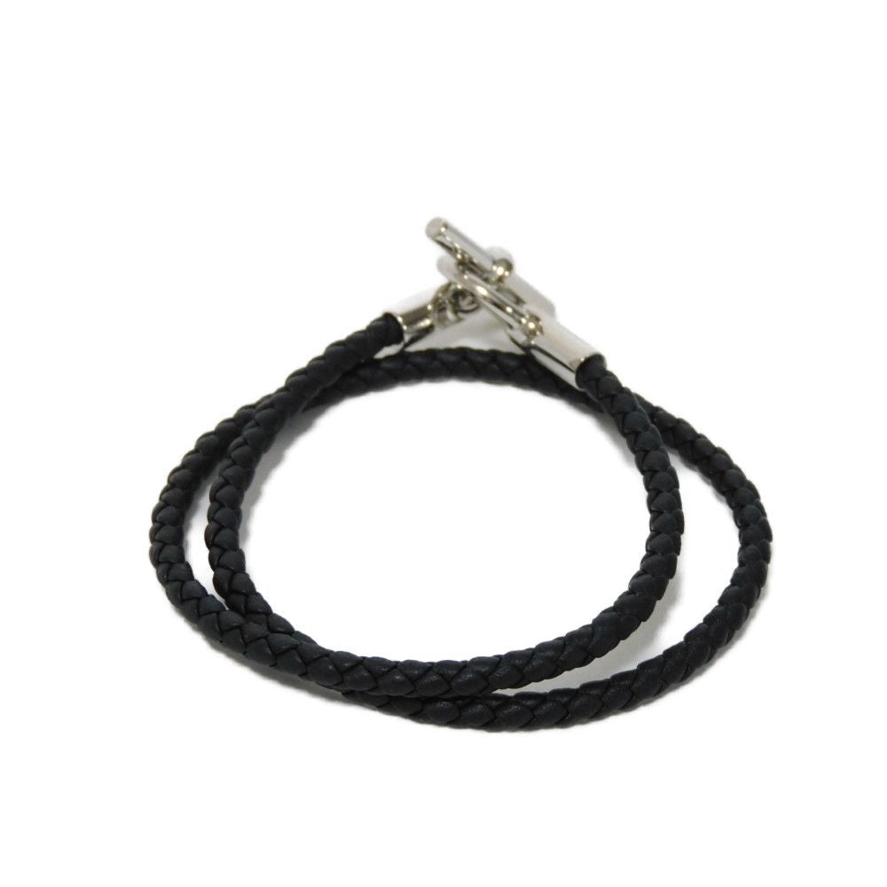 Hermes Bracelet H071689 Vaux Swift Black T Bar Grennan De Bourtour