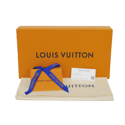 Louis Vuitton Long Wallet Purse M23161 Monogram Denim Canvas And Grained Leather Blue Takashi