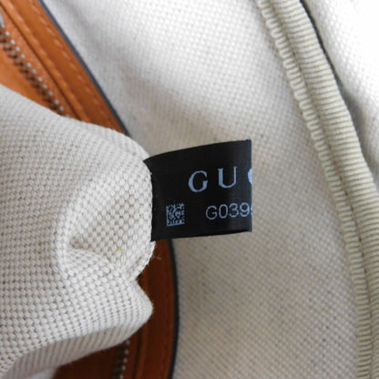 Gucci Backpack 696013 Nylon X Calfskin Brown G Logo Rabbit Red Interlocking G Lybit Nylon Daypack