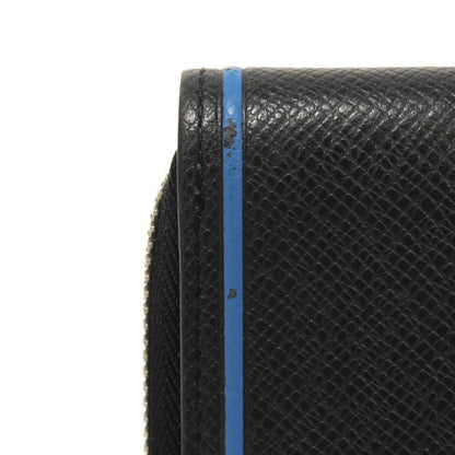 Louis Vuitton Long Wallet Purse M30070 Taiga Leather (Stamped) Noir New Zip Around Black Blue Taiga