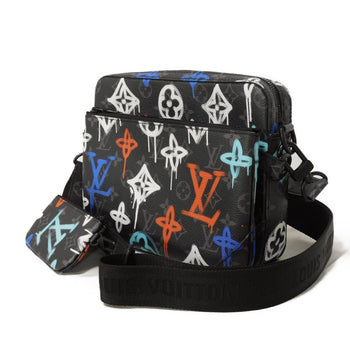 Louis Vuitton Shoulder Bag M21396 Monogram Eclipse Canvas Noir Monogram Eclipse Graffiti Trio
