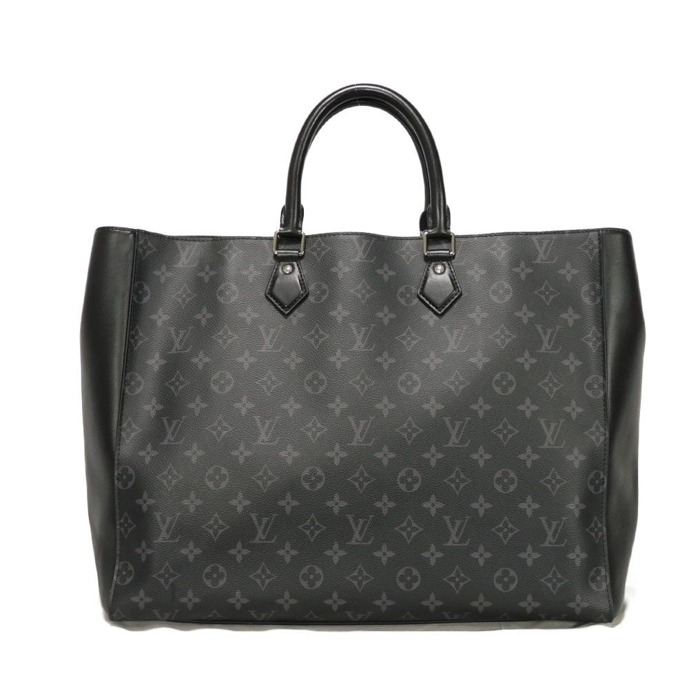 Louis Vuitton Tote Bag M44733 Monogram Eclipse Canvas X Cowhide Leather Noir Monogram Eclipse Gran