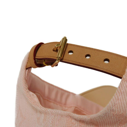 Louis Vuitton Hat Cotton Pink Lv Logo Flower In Good Condition Monogram Jacquard Denim Be My Cap