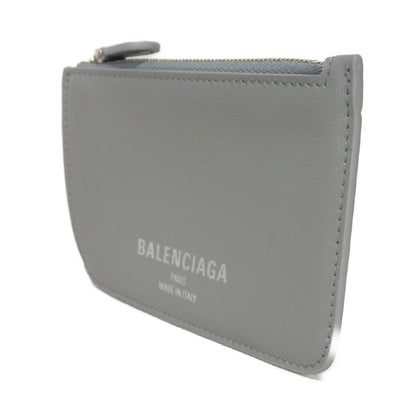 Balenciaga Coin Case 810902 2Abgg 1181 Smooth Scarf Skin Gray Current Unused New Logo Foil Stamping