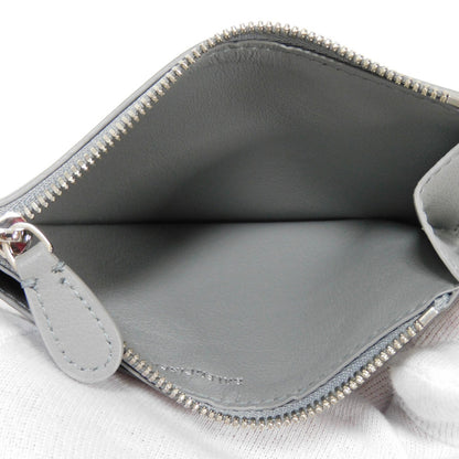 Balenciaga Coin Case 810902 2Abgg 1181 Smooth Scarf Skin Gray Current Unused New Logo Foil Stamping